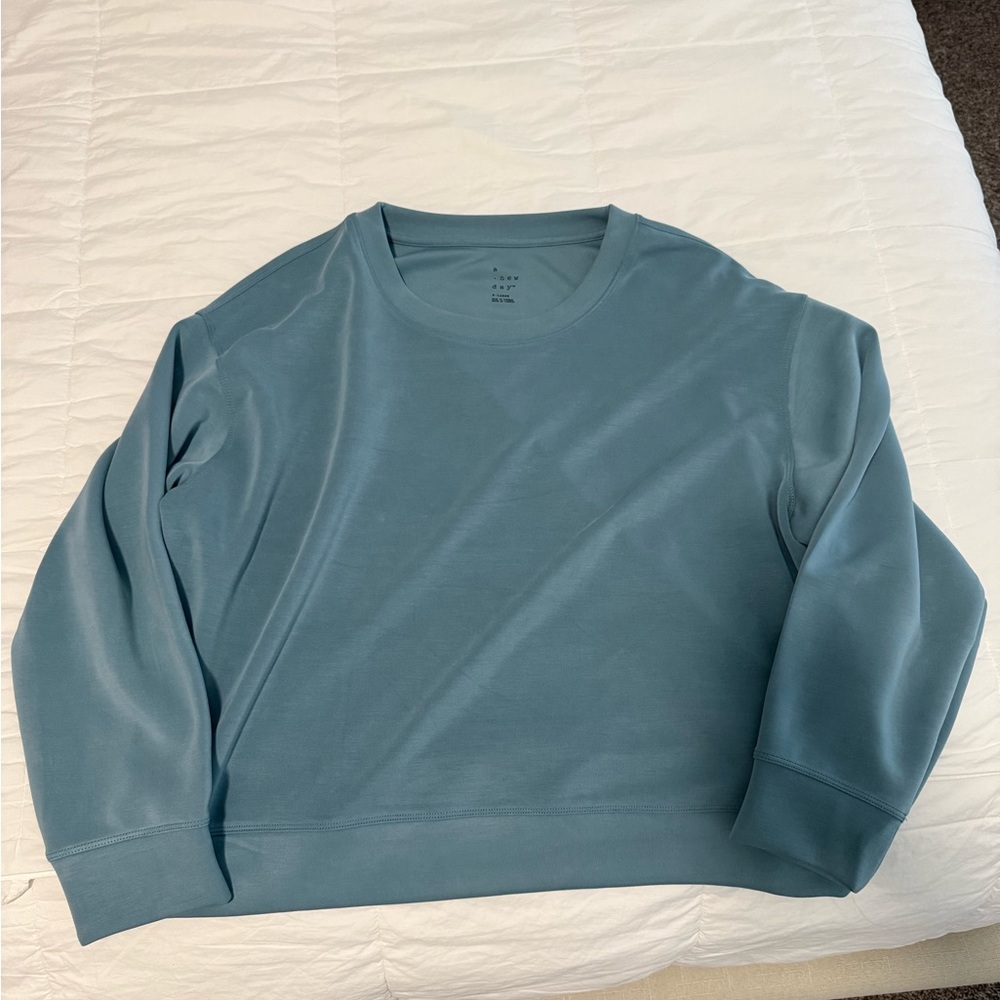 a new day Women's Blue Sweatshirt